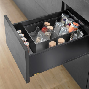Cajón LEGRABOX pure altura C, color negro carbón mate