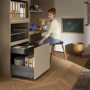 Kit Cajón MERIVOBOX BOXCAP altura E (192 mm), color gris orión mate