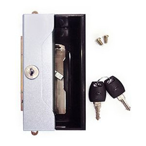 Cerradura y contra con españoleta para mueble metálico