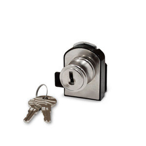 Cerradura para 2 puertas de vidrio