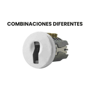 Cerradura LP-825, combinaciones diferentes, acabado blanco