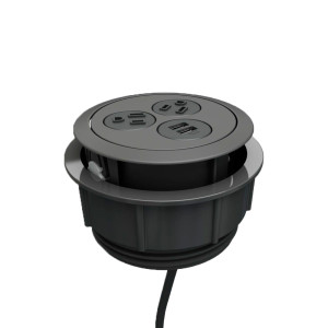Multicontacto ECLIPSE con 2 puertos eléctricos y 1 USB de carga dúplex