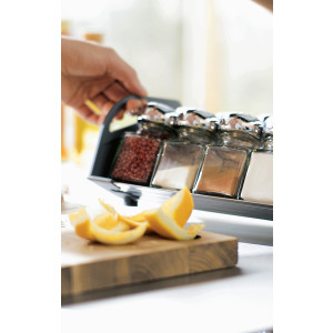 Especiero de acero inoxidable Blum ORGA-LINE para cajones de cocina