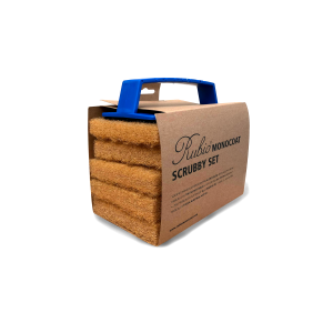 SCRUBBY SET  de 5 almohadillas aplicadoras, con 1 mango