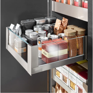 Cajón interno LEGRABOX free altura C con elemento de inserción alto, color inox