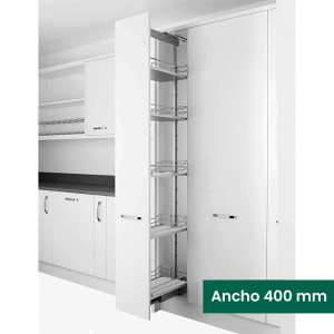 Kit 05 - Extraíble para cocina DISPENSA con 5 entrepaños CLASSIC para mueble de 400mm de ancho
