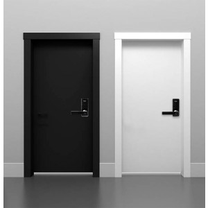 Cerradura inteligente FREYA con manija para puerta interior, acabado negro