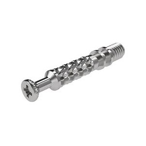 Perno rolado con grip con cuerda M6, acabado zinc