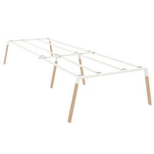 Kit de soportes Bench LEGNO 160, acabado blanco y patas de haya