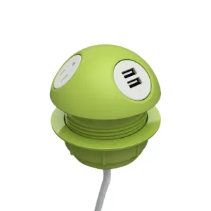 Multicontacto HEMISPHERE con conexión eléctrica y entrada USB para dispositivos móviles