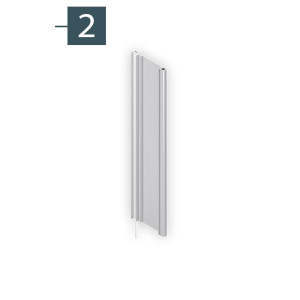 Perfil de soporte para SERVO-DRIVE, 700 mm de alto, cable de conexión de 800 mm de largo