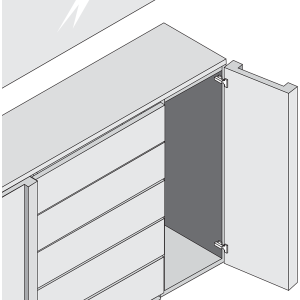 Bisagra CLIP top BLUMOTION 95° para puerta gruesa, insertada con muelle, taquete Ø8mm