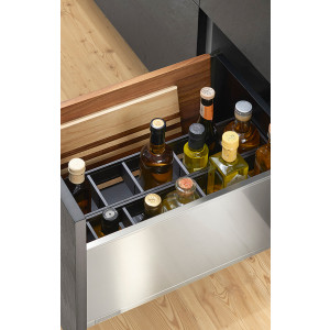 Set Organizador Botellero Blum AMBIA-LINE para marco metálico de 100 mm