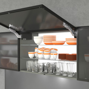 AVENTOS HK top | Sistema abatible para apertura de puerta con cierre suave