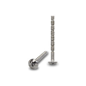 Tornillo recortable para jaladera  M4 x 45 mm, acabado zinc.