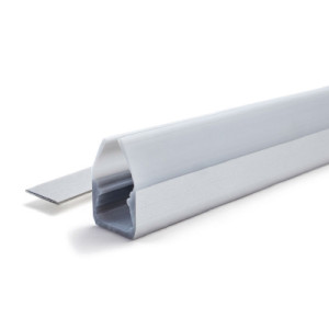 Perfil de plástico para lámpara TOUCAN para entrepaños de cristal, acabado anodizado | M12 