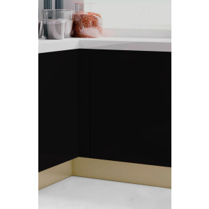 Zoclo FUTURE para gabinetes de cocina, acabado oro pulido