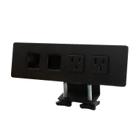 Multicontacto START, con 2 puertos eléctricos y 2 puertos opcionales, acabado negro. Hasta agotar existencias.