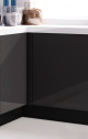 Zoclo FUTURE para gabinetes de cocina, acabado negro ingo