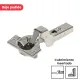 Bisagra CLIP top BLUMOTION 105° grados, cubrimiento insertado