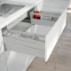 Cajón bajo fregadero TANDEMBOX antaro con galerías y costados decorativos, altura D, color gris