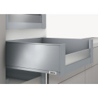 Cajón interno LEGRABOX pure altura C con elemento de diseño bajo, color inox