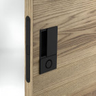 Jaladera WAVE para puerta corrediza para puerta de baño, color negro