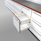 Cajón interno METABOX altura H, blanco crema