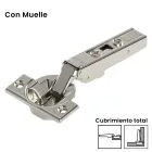 Bisagra CLIP top 105°, brazo recto, para atornillar, acabado niquelado