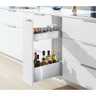 Botellero SPACE TWIN con correderas LEGRABOX, color inox