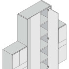 Bisagra CLIP top BLUMOTION 95° para rincón falso, recubrimiento interior, con muelle para presión