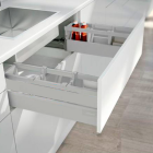 Cajón bajo fregadero TANDEMBOX antaro con galerías y costados decorativos, altura D, color gris