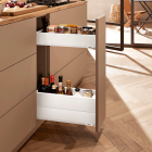 Botellero SPACE TWIN MERIVOBOX BOXCAP, altura M (91 mm) y E (192mm), color blanco seda mate