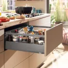 Kit Cajón MERIVOBOX altura E con galería (192 mm), color gris orión mate