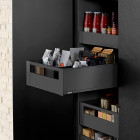 Cajón interno LEGRABOX pure altura C con galería frontal, color negro carbón mate