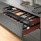 Cajón interior LEGRABOX altura M con pieza frontal, color noble rust