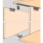 CLIPO 16 H MS: Sistema de diseño mixto, externo abajo, interno arriba. Para 2 puertas de madera