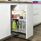 Extraíble de cocina para gabinete inferior DISPENSA JUNIOR III, acabado cromo