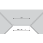 Bisagra CLIP top mueble de 45, apertura 110°, con muelle, taquete Ø8 mm, montaje a presión
