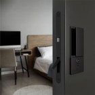 Jaladera WAVE para puerta corrediza para habitación, color negro