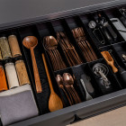 Organizador cubertero para cajones de cocina fresno negro