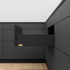 Cajón LEGRABOX altura C, color negro carbón mate con textura