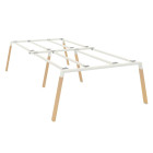 Kit de soportes Bench LEGNO 120, acabado blanco y patas de haya