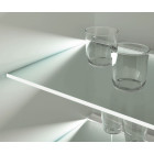 Perfil de plástico para lámpara TOUCAN para entrepaños de cristal, acabado anodizado | M12 