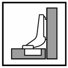 Bisagra CLIP TOP BLUMOTION 107° BCOR, con muelle, para atornillar, recubrimiento anticorrosivo (cubrimiento insertado)