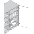 Bisagra CLIP top 94° para puerta de cristal, cubrimiento total, con muelle, para atornillar