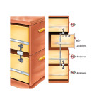 Sistema 400: antivolteo para archivero lateral de 2- 4 cajones