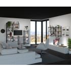 Estantería de acero YOUK para libros o accesorios, color negro