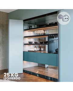 Sistema corredizo plegable FOLDING CONCEPTA 3 PUSH capacidad de carga 25kg, para puertas de madera, lado izquierdo