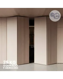 Sistema corredizo plegable FOLDING CONCEPTA 3 PUSH capacidad de carga 25kg, para 4 puertas de madera